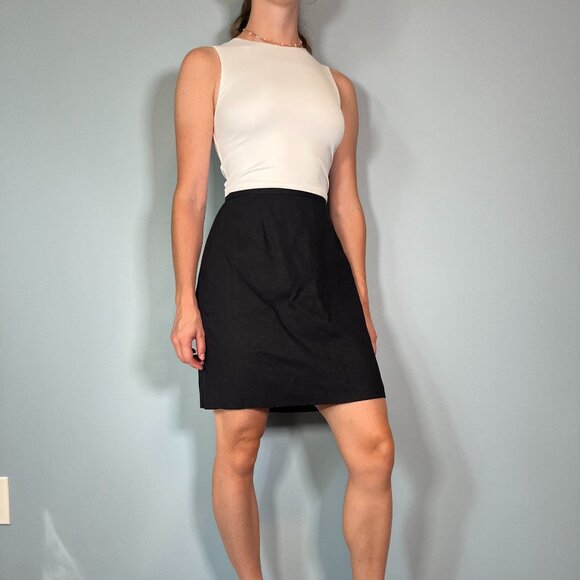 Vintage 90s Black Skirt, 1990s Solid Whimsigoth Grunge Mini Skirt - Picture 5 of 9